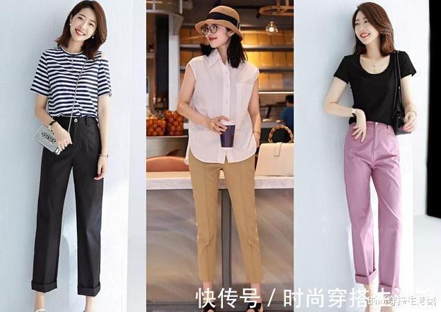 t恤|炎热夏季,不妨试试这几组“T恤+裤裙”,轻松穿出好气质