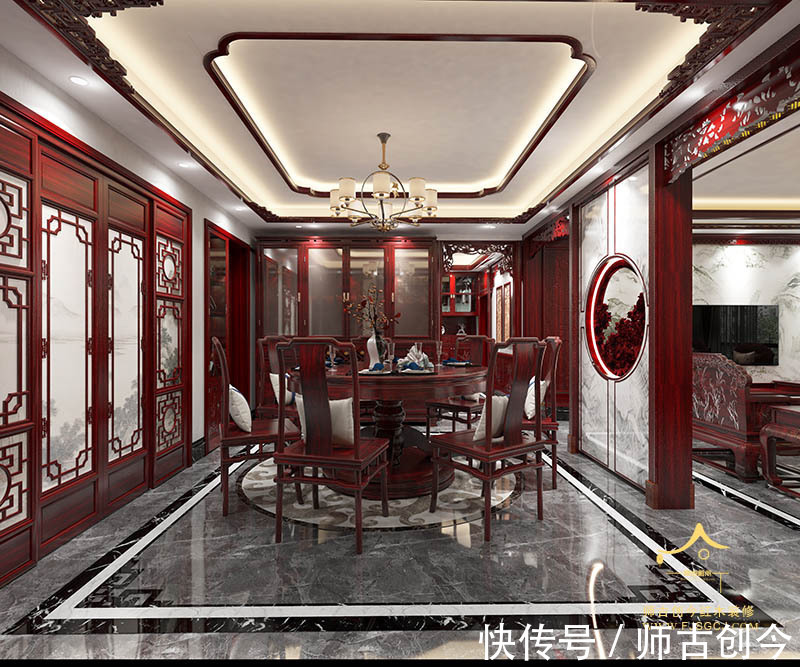 装修风格|中式红木装修,让豪宅更有韵味