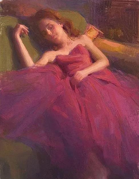 油画作品|好久没见过这么准的造型了,她的用色也超扎实!