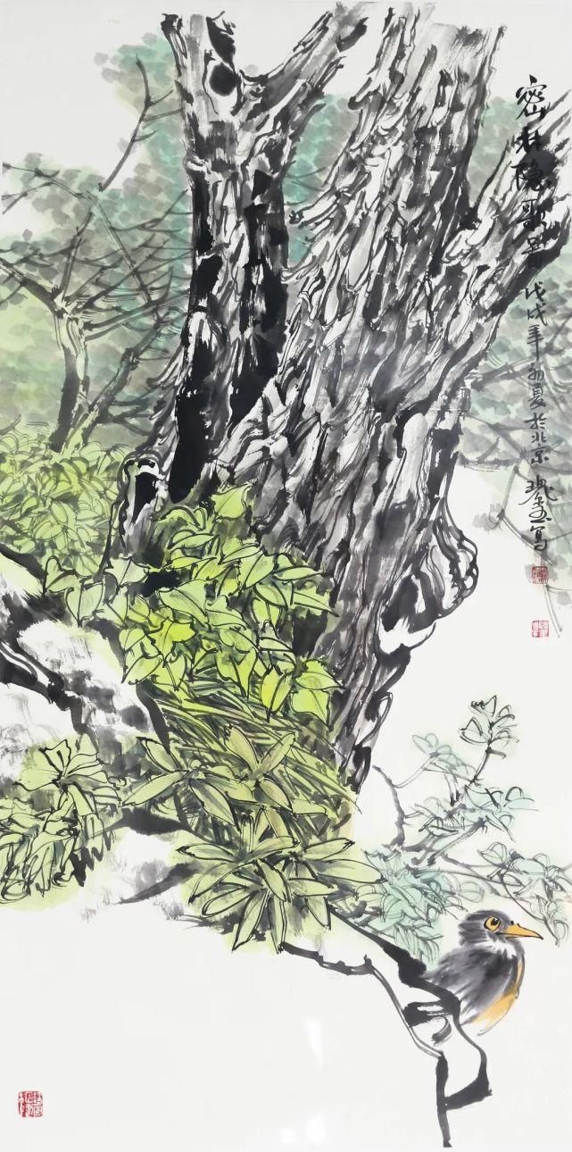  郑瑰|飞鸟幽花·墨劲林深——郑瑰玺大景花鸟画精品展暨签约仪式