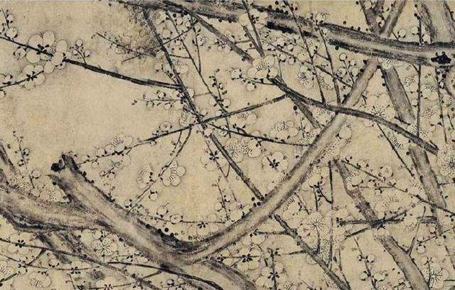 意境!朱瞻基《墨梅图》欣赏:笔法意境皆第一,继承了王冕的绘画风格