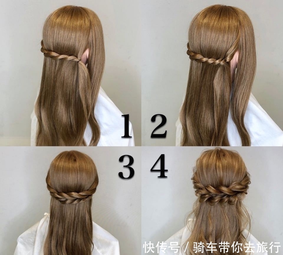 适合所有脸型的少女风编发,乖巧甜美的样子真好看!