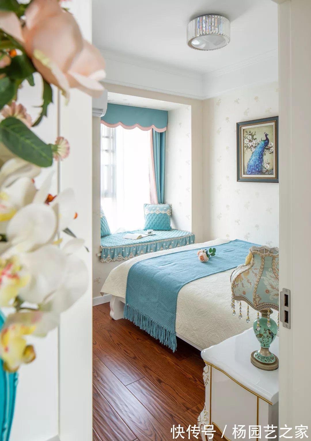 电视背景墙|107平欧式小三居,整体大气又别致,小户型也不输气质!