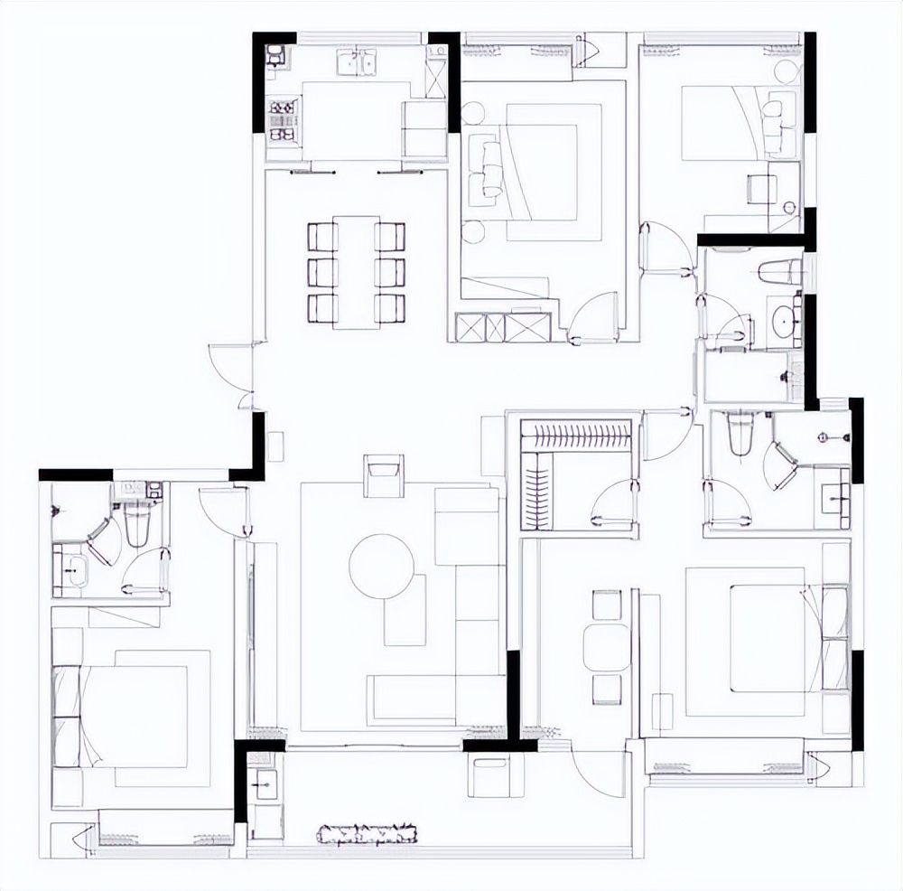 舒适|168㎡现代艺术宅,摈弃繁杂与浮夸,轻盈舒适的设计