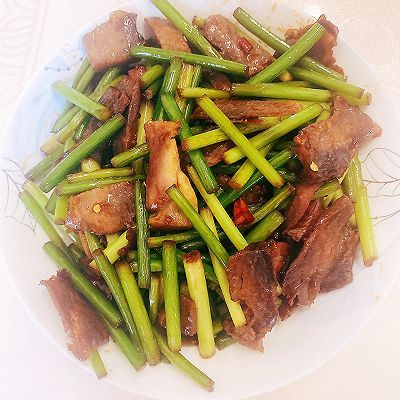 腊肉|蒜苔炒腊肉