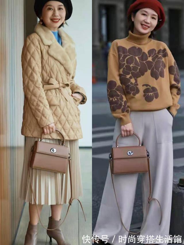 保暖 40、50岁中年女人,冬天这么穿羽绒服,不装嫩也不显老,真美