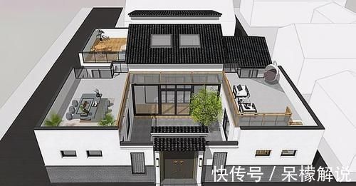 别墅|为了父母，他拆掉老宅，建造236㎡别墅，屋顶露台太美了
