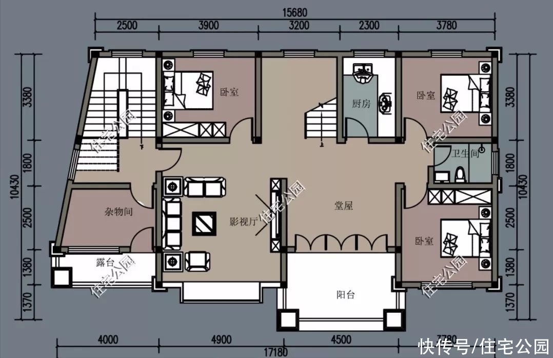 占地面积|10套柴火灶户型推荐，实用性不输城里小区房，尤其是第6套太美了