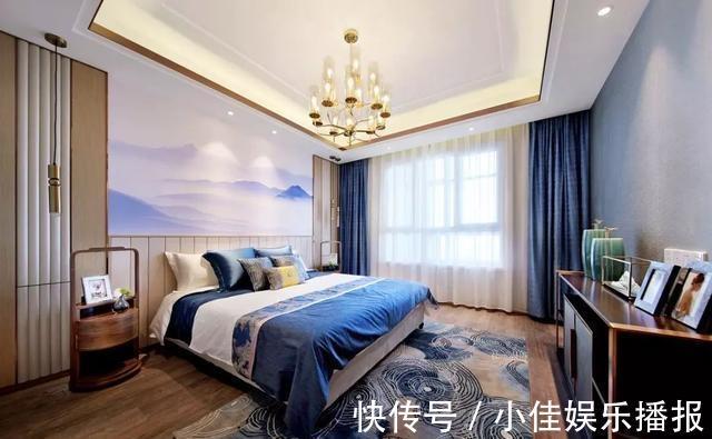 背景墙|168平米四居室,新中式混搭风格轻奢时尚,诗意高端堪称典范