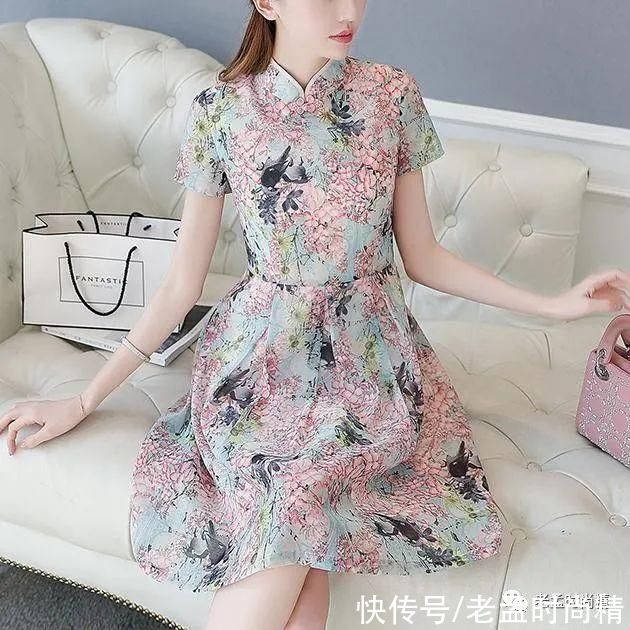 旗袍裙|夏季配上中国风复古旗袍裙，美疯了