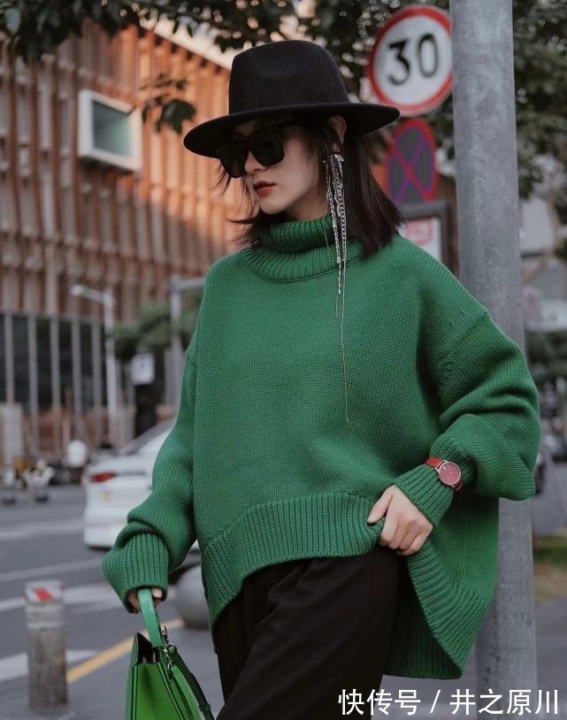穿搭 开春穿绿色系,学时尚博主的穿搭法则,不是一般的好看