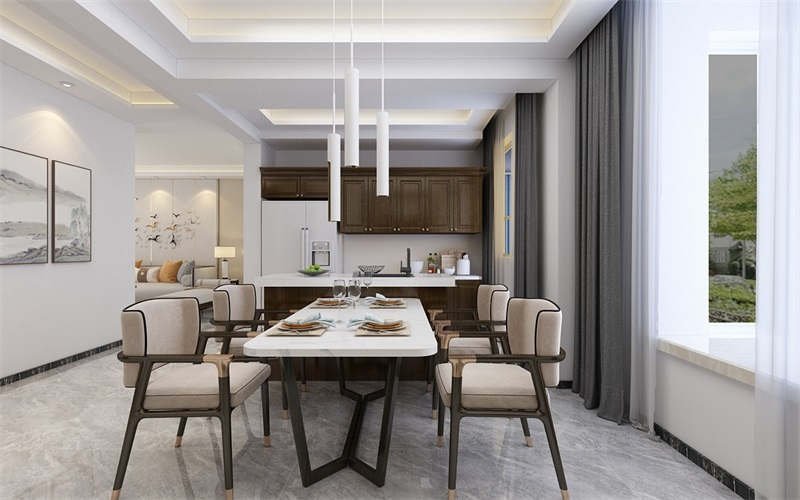 飘窗|128㎡三室两厅户型，传统中式与时尚现代的结合，提升生活品质