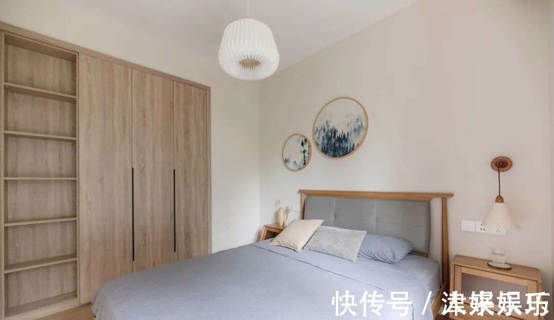 床头柜|103㎡现代简约,留白+原木+绿植,让生活悠闲舒适有故事