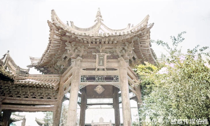 老照片：1930年代西安化觉巷清真大寺，楼台庭院，景色怡人