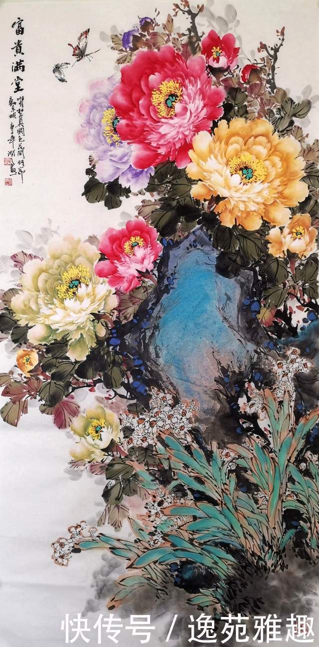 【画作欣赏】心中牡丹开,处处是暖阳,画家王润之作品欣赏