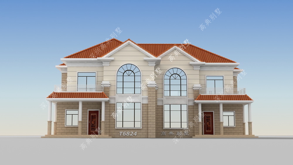 外观|这款欧式小别墅设计,外观绝顶好看,多窗设计,通透大气。