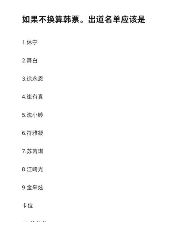 沈小婷卡位出道的原因找到了：韩国1票等于国际20票