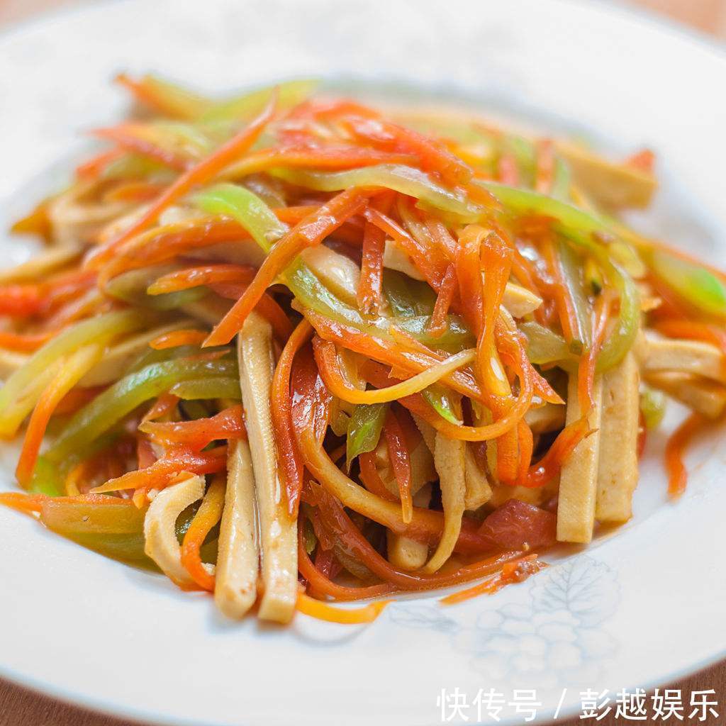 炒素三丝,用此法好看又好吃,拿肉都不换,简单农家饭,美味爽口