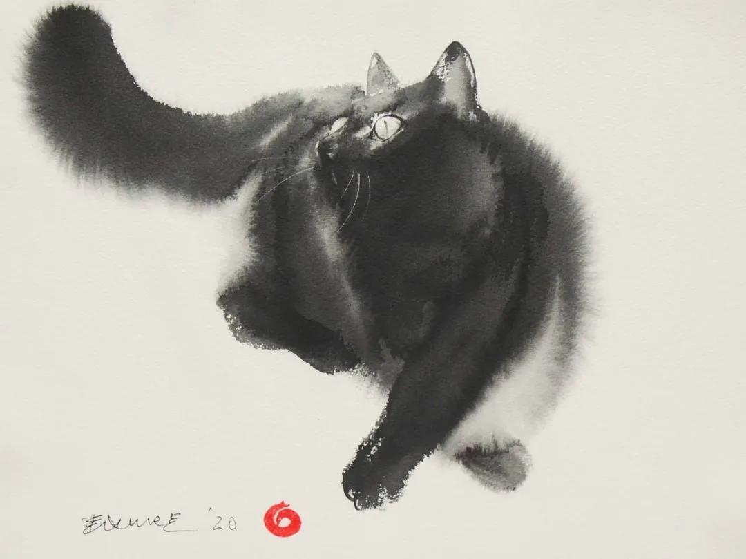 专画国画的老外,竟被10万人狂热追捧,看完作品立马佩服不已