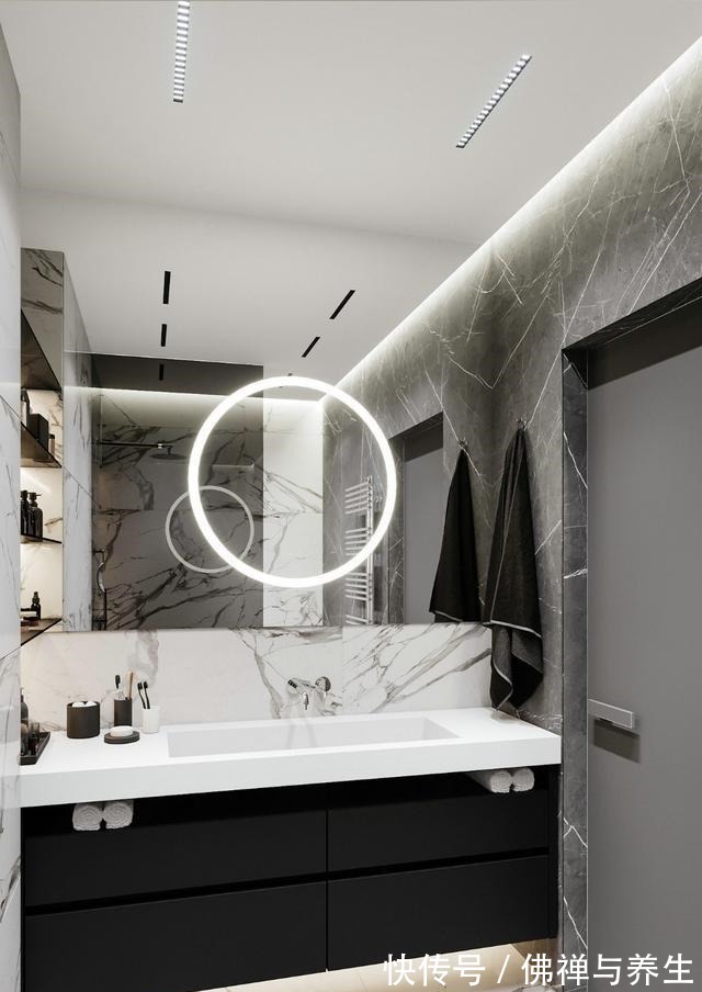 餐厨|现代两居,仅以黑灰两色,就打造出十足的高级感!