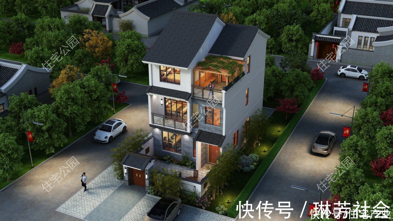 宅基地面积不大，也想要个院子怎么办？3套图纸圆你庭院梦