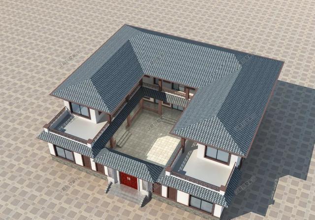 户型|58万盖一栋中式三合院,兄弟双拼共庭院,享受和谐幸福的生活