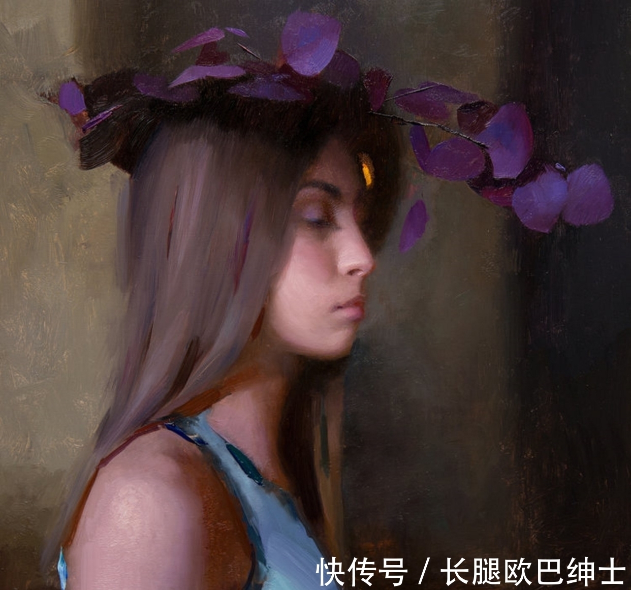 象征主义#沉静之中散发出典雅唯美的女性魅力——饱含象征意味的写实画作