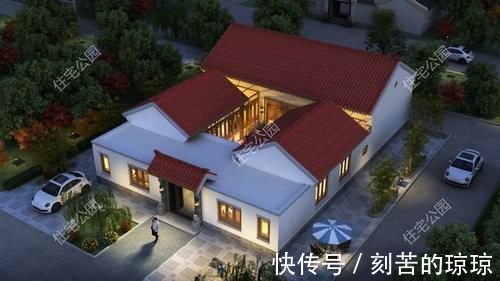 平层|农村建房还是有个院子好,10套农村平层小院,既能停车还能养鸡鸭