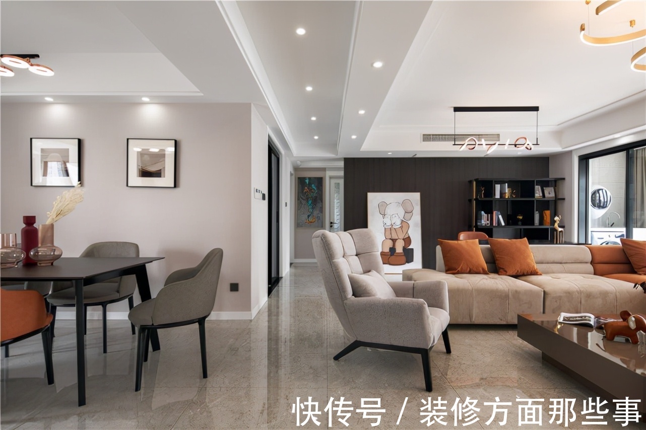 棉麻|108平一张餐桌、一个吧台、几把餐椅、一顿美食,烟火气十足