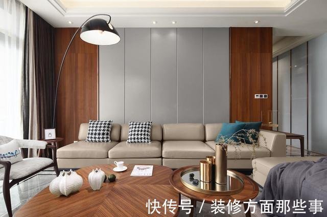 背景墙|120平现代简约风三居室，灰色瓷砖上墙效果真是不错