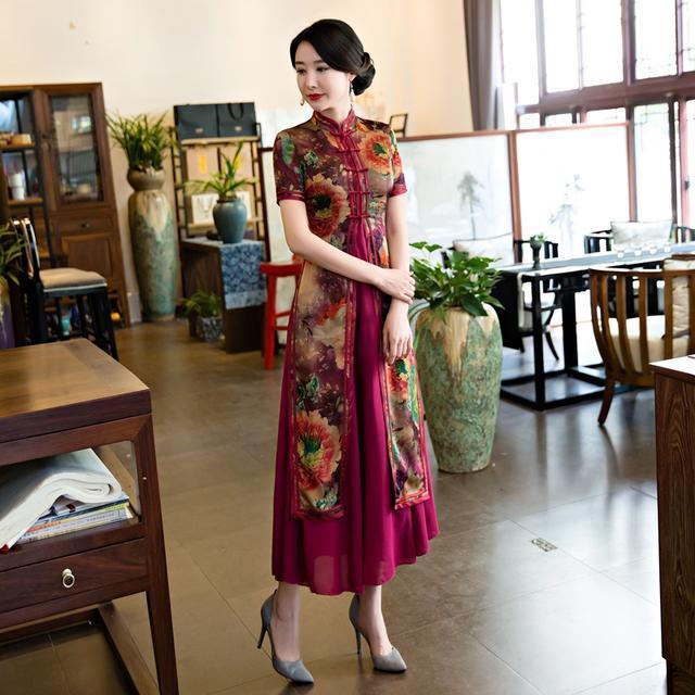 版型|这几款充满民族风的改良旗袍,最适合优雅有风情的女性