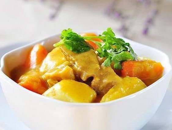 腐竹炒腊肠,豆角烧茄子,咖喱牛腩,香辣干锅土豆片的做法