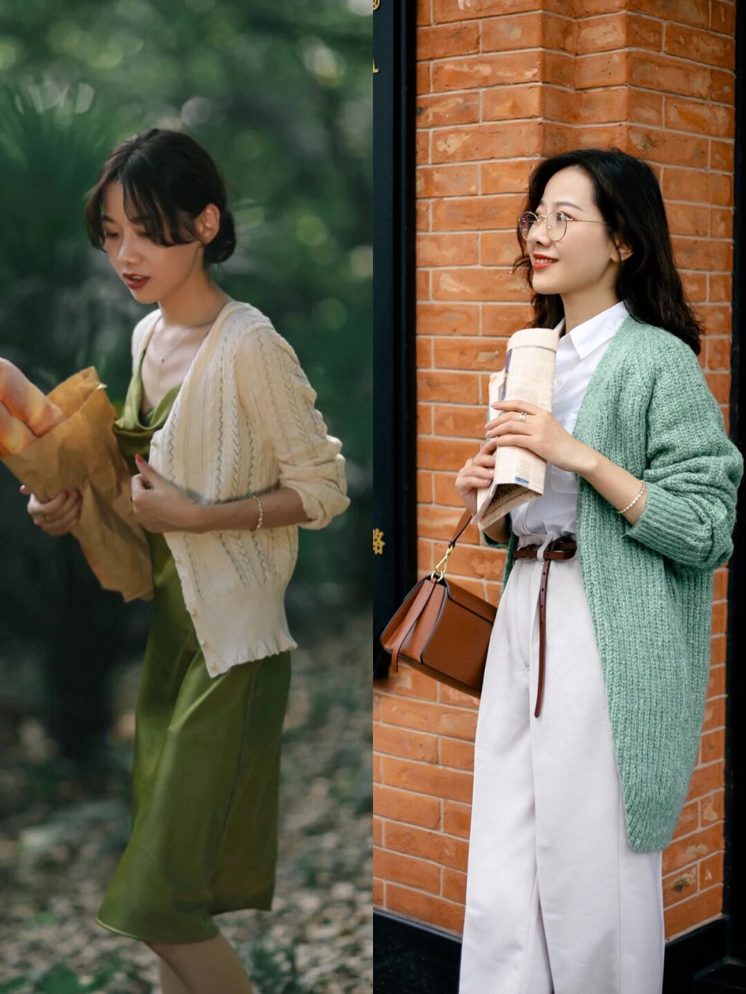 利落|初秋，来点“绿色”更有活力感，清新减龄又高级，百搭洋气不挑人