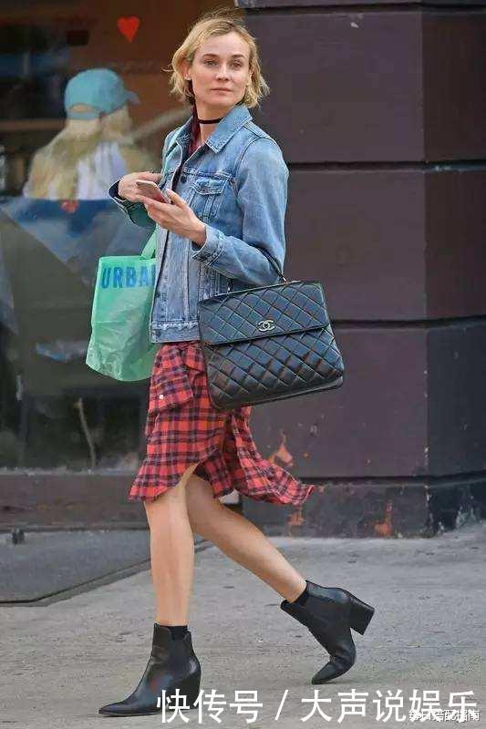 优雅|今年火了一种穿搭,叫“格纹半裙+外套”,优雅时髦显气质
