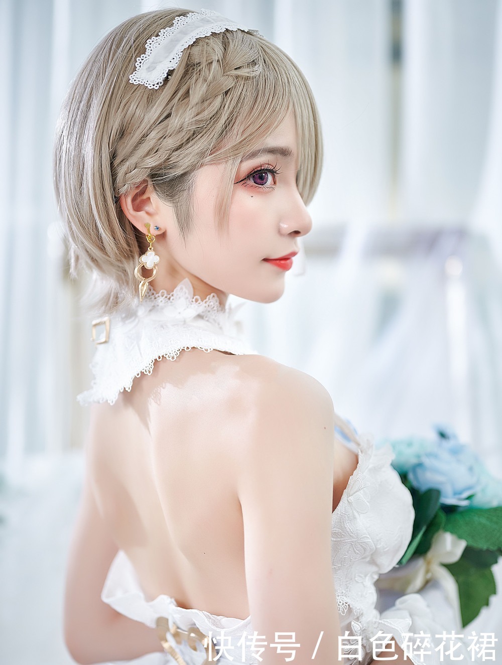 崩坏3丽塔绝美cos,女仆长穿上花嫁会怎样美得不可方物