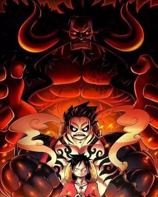 路飞|海贼王,路飞与凯合体