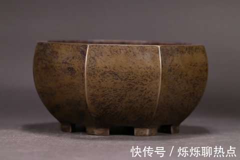 香炉$旧藏,铜菱形香炉