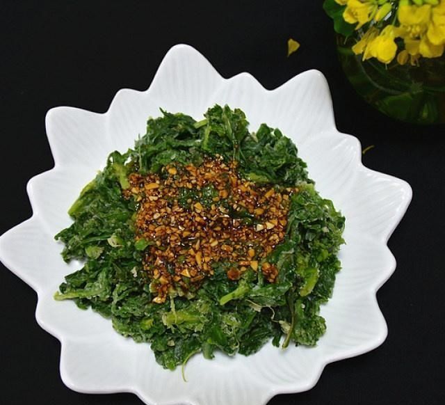 品尝|第一次用蒸的方法来品尝茼蒿的美味,感觉很好