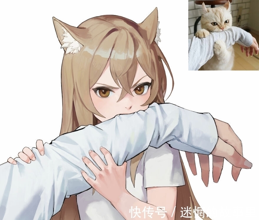 拟人化|画师绘制拟人化“猫娘”,猫咪和美少女最配,赶紧给我变
