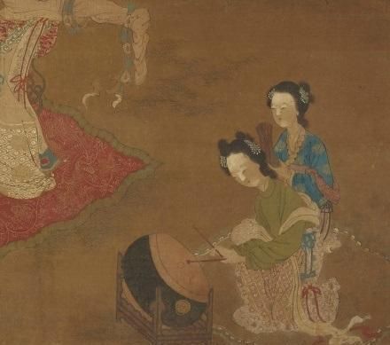 距今千年的古画，画中仕女如天仙下凡，感觉像传说中的神仙一样