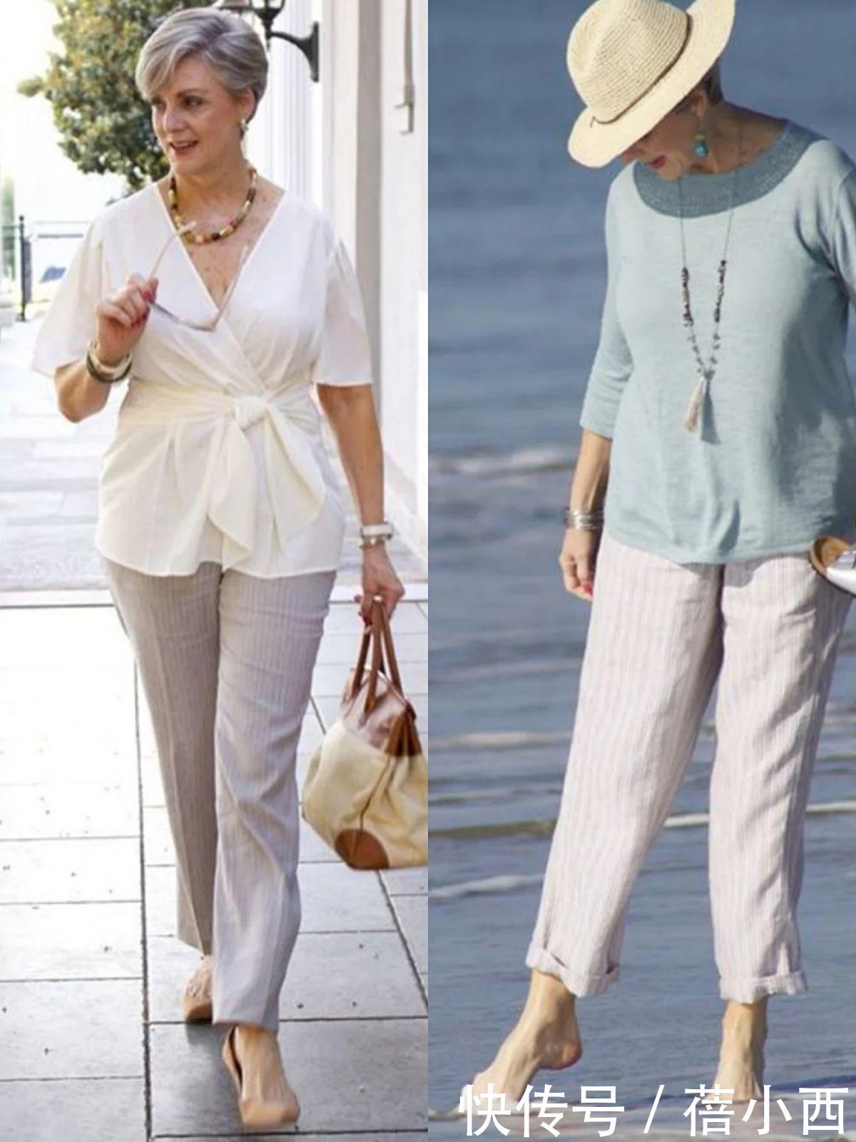 百搭|年过60有点胖,皮肤又松弛怎么穿?学这位外国奶奶搭配,不用扮嫩