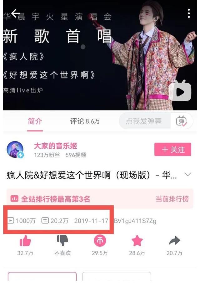 瘋人院|今日，實力歌手華晨宇音樂現場提千萬播放量！好音樂自然廣受喜愛