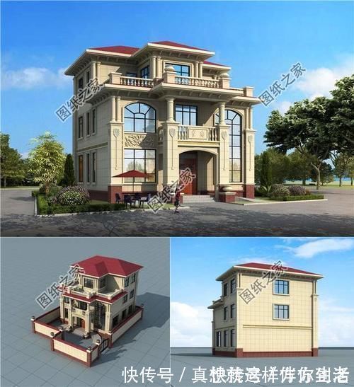 别墅|二层半建房图纸设计图,简单又好看,村里人看了都喜欢