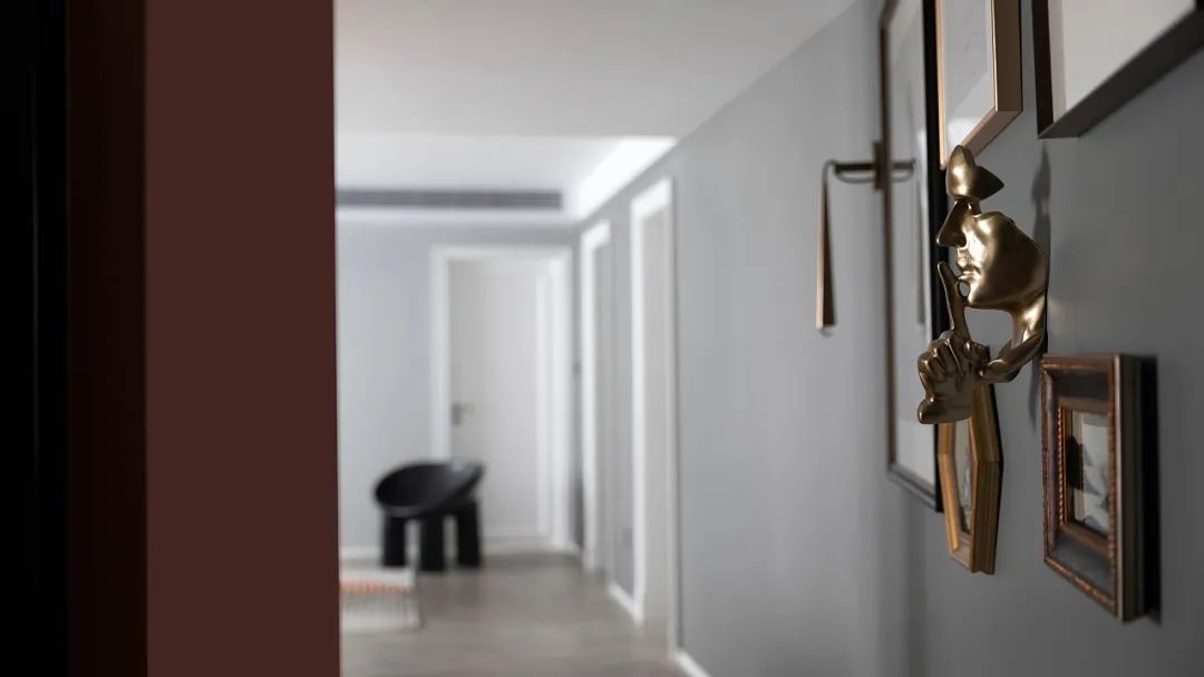 玄关|120㎡现代简约,不规则户型改造,灰色调主体,营造舒适档次