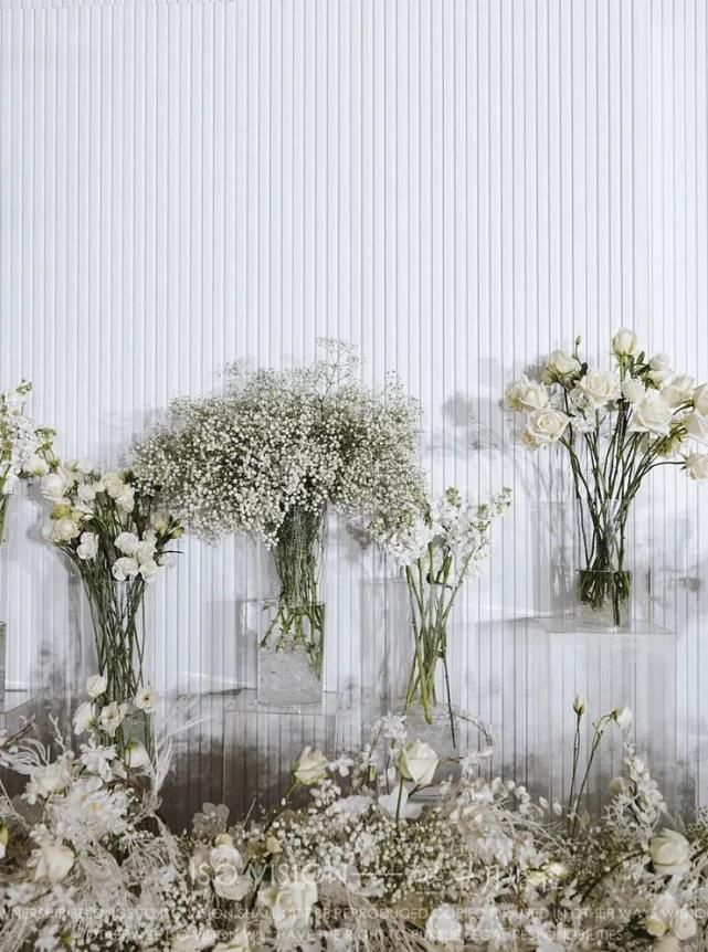 高级雅致的白色系简约风婚礼,用最简单的色彩表达最纯粹的爱情