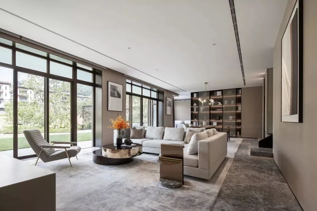 床头柜|510㎡现代别墅,低调舒适的空间,轻奢安静的气质