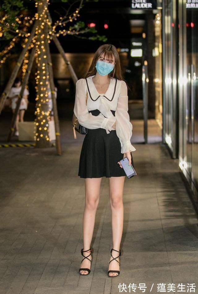包臀裙|经典的“黑白配”总是穿出路人感学街头达人的穿搭，时髦洋气