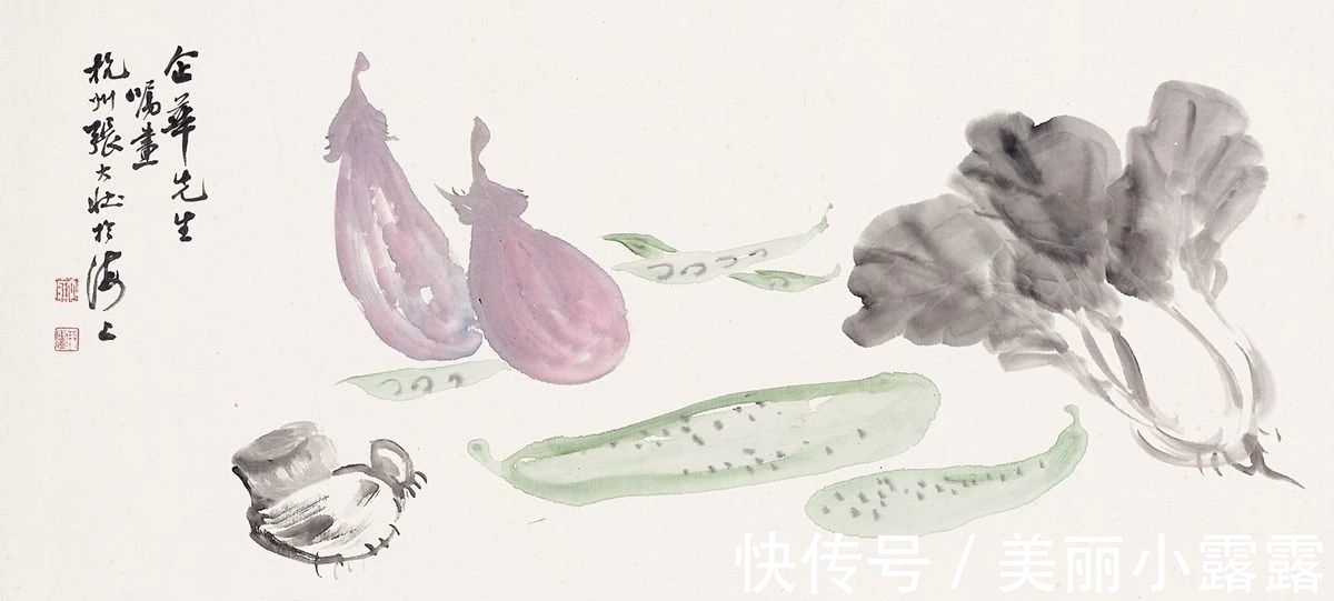 笔下|「津门网」张大壮笔下的瓜果桃李十分新鲜,又有家常味道耐人寻味