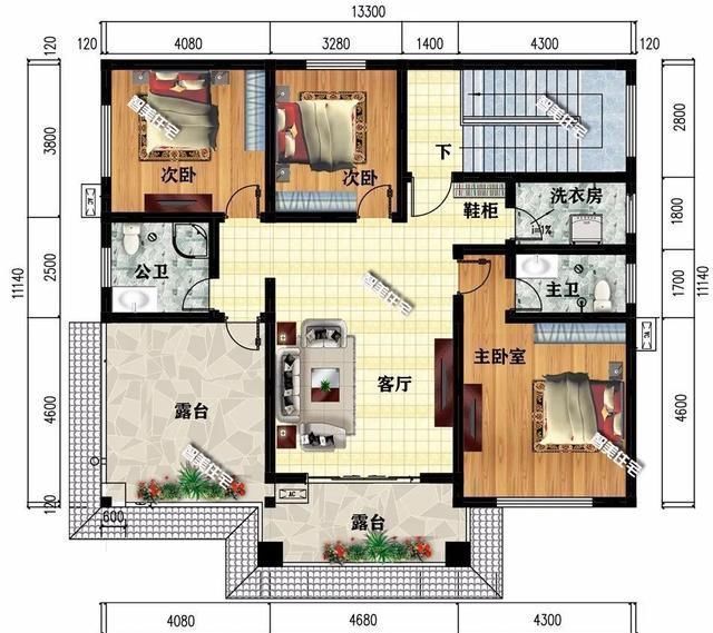 真石漆|2栋宽13米左右的简欧别墅，城里有房村里有墅，成功人的象征