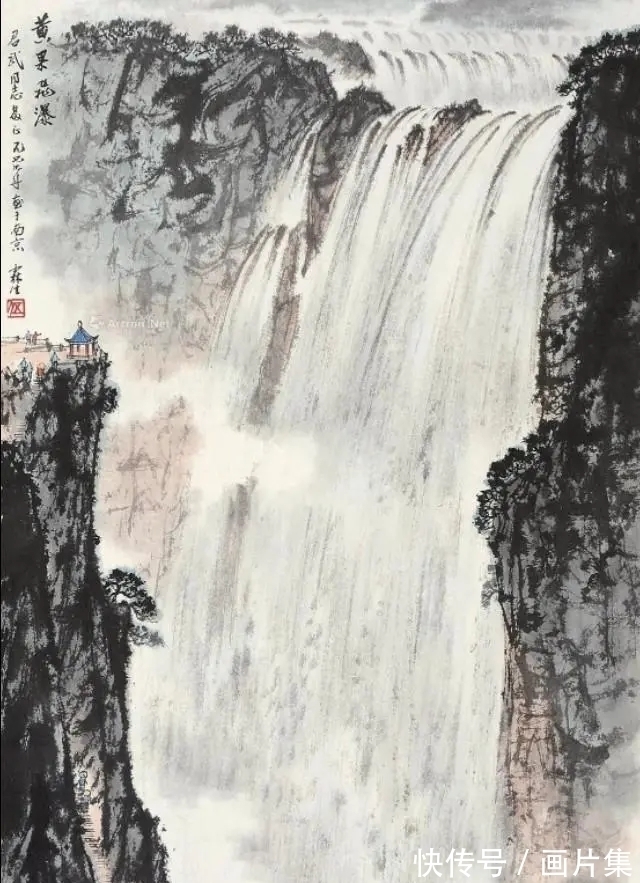 金陵画派$他跟随山水画大师傅抱石习画二十年,为傅派山水第一传人